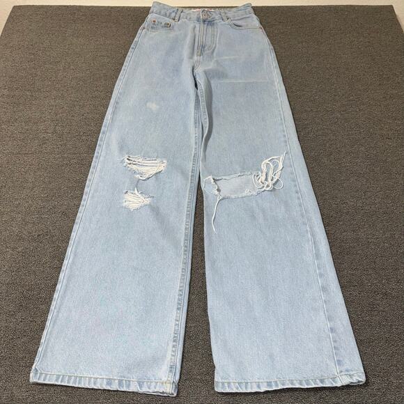 Don't Call Me Denim - Don't Call Me Jennyfer Blue Light Wash Jeans Women's 24W Distressed Casual Wear